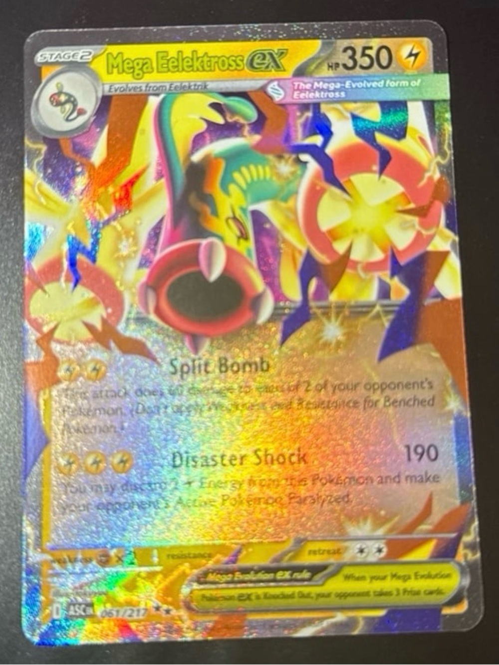 Mega Eelektross Ex 61/217 Holofoil 2026 released Mega Evolution: Ascended Hereos
